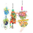thumbnail image 1 of SHISUYAN 4Pcs Bird Toy Hanging Parrot Bite Toy Funny Bird Chew Toy Interesting Toy Bird Plaything(Random Color), 1 of 9