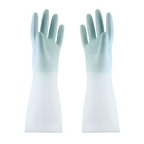 ACDANC Long Rubber Gloves for Dishwashing & Cleaning,Heavy Duty PVC Kitchen Gloves with Extended Cuffs,Non-Slip Grip for Household,Bathroom & Gardening