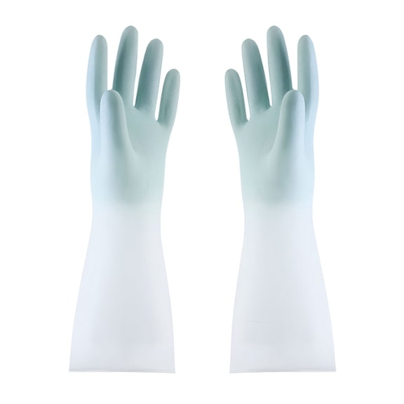 ACDANC Long Rubber Gloves for Dishwashing & Cleaning,Heavy Duty PVC Kitchen Gloves with Extended Cuffs,Non-Slip Grip for Household,Bathroom & Gardening