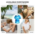 thumbnail image 5 of Vsdgher Blue Shell Women Shirts V Neck Short Sleeve Tops T-Shirt Basic Tees, S to 3XLSmall, 5 of 5