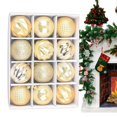 thumbnail image 2 of Juego de 12 adornos de bolas para árbol de Navidad, juego de bolas irregulares de lujo en caja de presentación para árbol de Navidad, 2 of 5