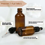 Plastic Pharmacy Dropper Bottle 1 OZ - Amber (PACK OF 6) by Sponix BioRx