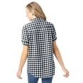 thumbnail image 2 of Woman Within Plus Size Short-Sleeve Button-Down Cotton Seersucker Shirt, 2 of 6