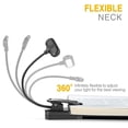 thumbnail image 3 of Book Light, Rechargeable Clip-On Reading Lights for Books, 3 Color Temperatures & 3 Brightness Levels, 40H Battery, Flexible Gooseneck, Reading Lights for Books in Bed, 3 of 8
