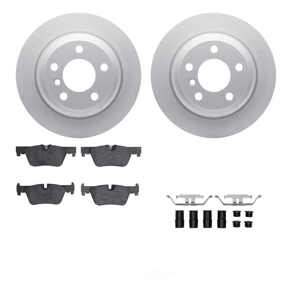 Dynamic Friction Company 4512-31258 DFC GEOSPEC Coated Rotors with 5000 Brake Pads - Ceramic and