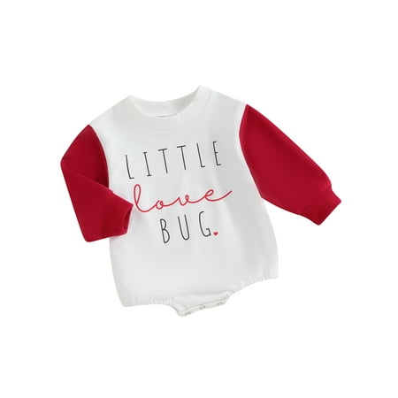 

Mioliknya Baby Girls Boys Sweatshirts Rompers Valentine s Day Clothes Bodysuits