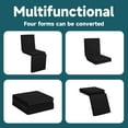 thumbnail image 4 of 3-in-1 Recliner Seat Cushion with Lumbar Support Pillow & Footrest, Multi-Functional Adjustable Height 2" to 6" for You to Choose, Non-Slip Memory Foam Chair Cushion for Elderly, Black, 4 of 14