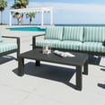 thumbnail image 6 of Rolig Coffee Table Black Coffee Table, Modern Style, Faux Wood Aluminum rectangular shape tabletop, Aluminum, Outdoor Living, 6 of 12