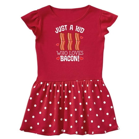 

Inktastic Just a Kid Who Loves Bacon Gift Baby Girl Dress