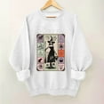 thumbnail image 2 of VKOYWKM Oversized Sweatshirts Women Halloween Sweatshirt Funny Witch Crew Neck Sweatshirt Long Sleeve Pullover Tops Vintage Spooky Graphic Sweatshirts, 2 of 5