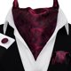 thumbnail image 2 of Corbata Ascot Barry.Wang Roja Vino con Set de Seda y Diseño Paisley, 2 of 6