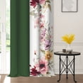 thumbnail image 3 of Lfeey Floral Blackout Curtains for Bedroom, Green, Room Darkening Thermal Insulated Panels Set of 2, 42x96 Inch, 3 of 7