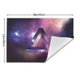 thumbnail image 3 of ZNDUO Placemats, 6 PCS Heat Resistant Stain Resistant Woven PVC Insulation Placemats, Durable Washable Elegant Table Mats for Dining-Triangle Space Stars, 18"x12", 3 of 6