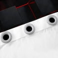 thumbnail image 4 of YST Rideaux Occultants Rouges et Noirs pour Chambre de Garçons 42"Lx90"H Néon Géométrique à Carreaux Rideaux et Draperies Abstraits Carrés à Carreaux Traitements de Fenêtre 2 Panneaux, 4 of 6