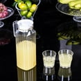 thumbnail image 6 of 2 Pcs 1.1l Fruit Juice Jug Kettle-Transparent Acrylic With Cover-Kettle Drop-Proof Beverage Jug Juice Container Refrigerator Iced Tea Jug With Spout Handle Filled With Buffalo Milk Sangria Lemonade, 6 of 10