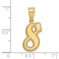 thumbnail image 2 of FJC Finejewelers 14k Yellow Gold Polished Script Number 8 Charm, 2 of 5