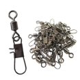 thumbnail image 1 of 100 Uds. De ganchos giratorios con rodamiento de bolas giratorio de barril de pesca con broches de seguridad 3 Cola Gira de pesca, 1 of 6
