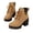 Brown, variant on Chunky Block Heel Sneaker for Women High Top Lace Up Walking Shoes Ladies Comforable Trendy Low Heel Ankle Boots Brown Size 7