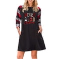 thumbnail image 1 of Birdeem Robe Mode Femme Col Rond Manches Longues Imprimée Décontractée Soirée Longue Robe, 1 of 8