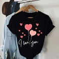 thumbnail image 5 of Lilgiuy Heart Valentines Day Shirt for Women's Cute Heart Graphic T Shirts Casual Short Sleeve Crewneck Summer Tees Tops for Daily Wear, 5 of 5