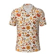 thumbnail image 2 of Daiia Thanksgiving with Food Pattern Men’s Polo Shirts,Solid Deck Shirt,Classic Fit, Breathable Cotton Polo for Casual and Sport Wear-Small, 2 of 7