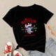 thumbnail image 5 of Camiseta con estampado de Disney para mujer, ropa de Navidad, blusa básica de manga corta negra, regalo de Navidad, 2023, 5 of 5