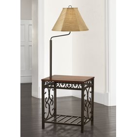 Better Homes Gardens End Table Floor Lamp Espresso Walmart Com