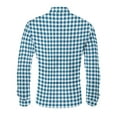 thumbnail image 1 of WAENQINLA Plaid Shirt Men Button Up Regular Fit Tops Long Sleeve Dressy Casual Golf Tees Winter Work Jackets Sky Blue XL, 1 of 1