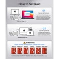 thumbnail image 4 of ORICO 4 Bay RAID External Hard Drive Enclosure Aluminum USB 3.0 to SATA for 2.5''/3.5'' HDD SSD Hard Drive Dock Support RAID 0/1/3/5/10/JBOD/Clear Up to 80TB-WS400RU3, 4 of 9