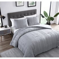 G3 Home 90025 Elm Comforter Set, Gray - King Size - 3 Piece