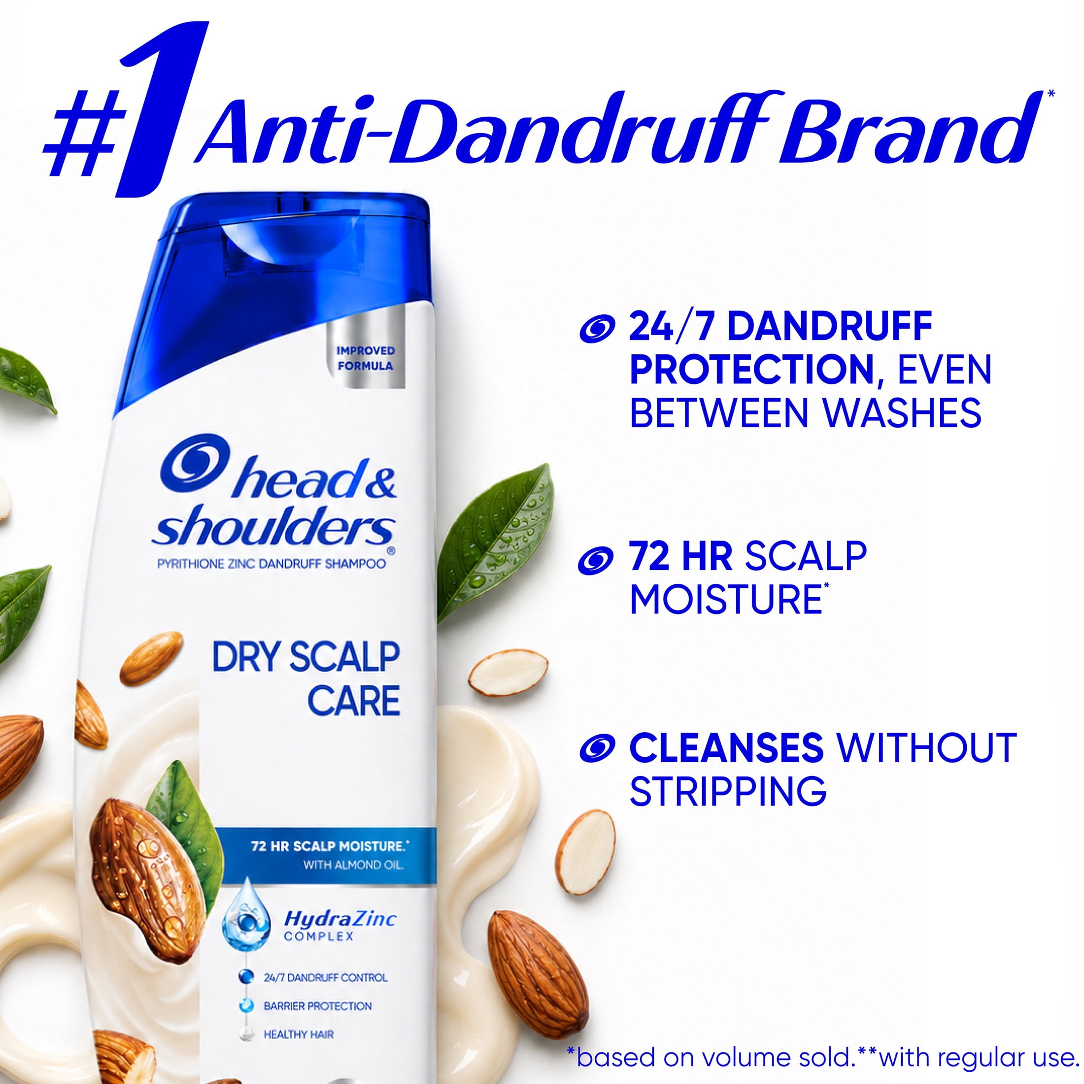 (6 pack) Head and Shoulders Dandruff Shampoo, Dry Scalp Care, 12.5 fl oz