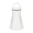 thumbnail image 5 of Qiopertar Women's Casual Halter Neck Dress Sleeveless Square Neck Solid Color Short Dress Stylish Comfy Vacation Beach Party, White S, 5 of 7