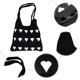 thumbnail image 3 of Bolso Hobo Mano Punto Con Patrón Corazón Ganchillo para Mujer Compras, 3 of 9