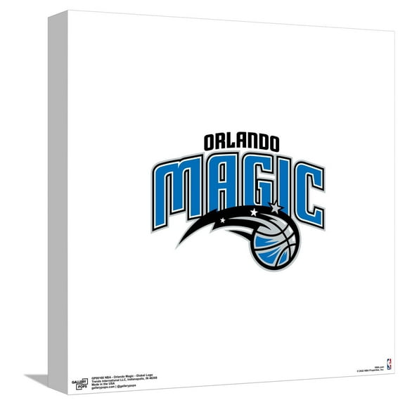 Gallery Pops NBA Orlando Magic - Global Logo Canvas Wall Art, Unframed Version, 12" x 12"