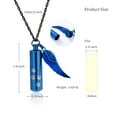 thumbnail image 2 of Cylinder Cremation Necklace for Pet Ashes Urn Necklace with Angel Wing Pet Paw Ashes Necklace for Dog/Cat Pet Memorial Keepsake Jewelry, 2 of 5