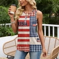 thumbnail image 4 of 250th Anniversary Printed Women Shirts Casual 250 Years Of Freedom T Shirt Sleeveless Tshirts Patriotic Tops, 4 of 7