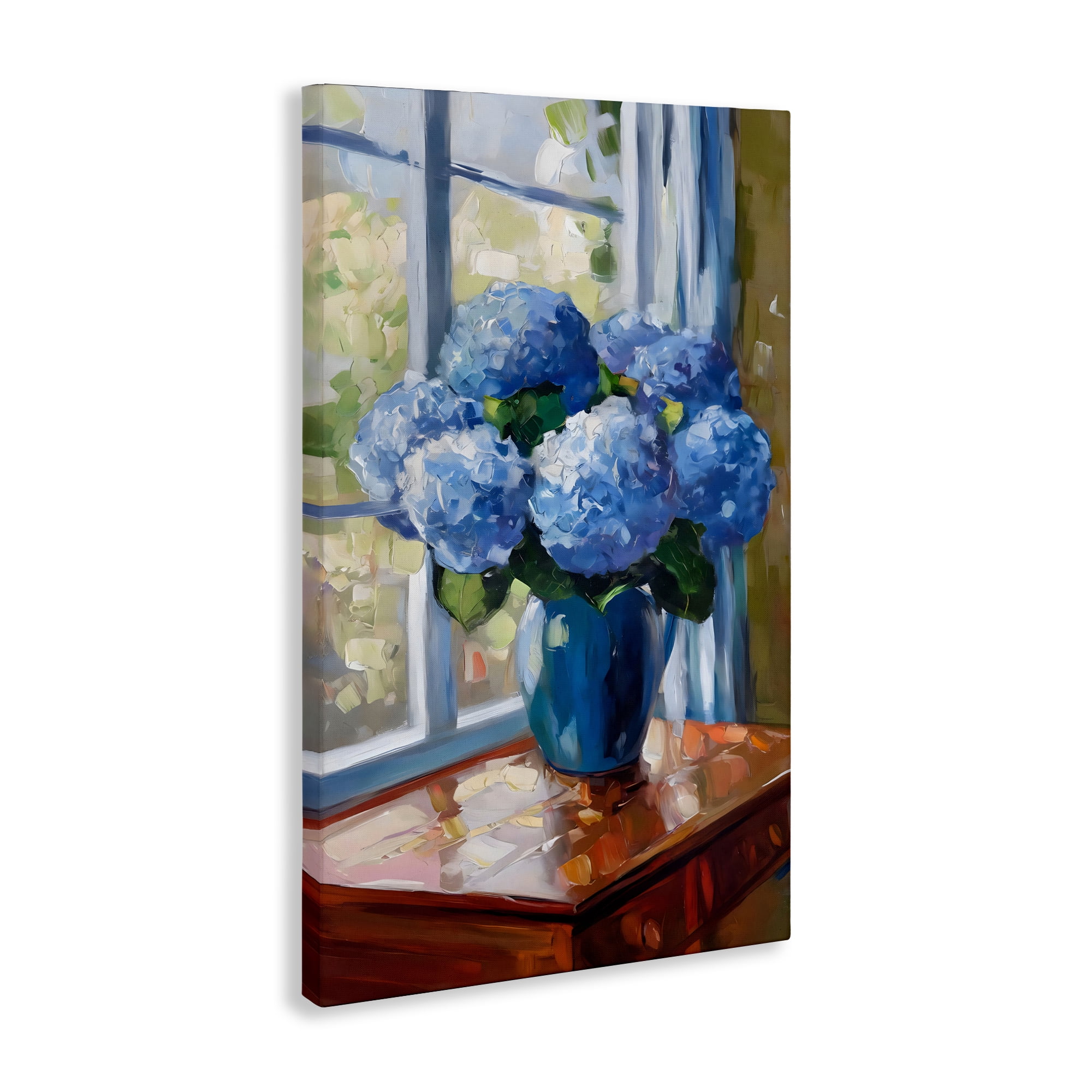 Stupell Industries Winter Hydrangeas by Window Canvas Wall Art, design by Creative Studio