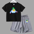 thumbnail image 3 of Conjuntos deportivos de verano para niños, camisetas de manga corta y pantalones de lucha de anime, conjuntos para niños y niñas de 3 a 13 años, 3 of 5