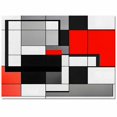 thumbnail image 2 of Area Rugs Indoor Non-Slip Rectangle Rug 5x8 Ft Abstract Medieval Red Black Geometrical Rug Rubber Backing Floor Mats Non Shedding Home Decor Carpet for Entryway Living Room, 2 of 8