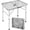 Silver, variant on Small Metal Folding Table 3 Adjustable Heights, 23.6''×15.7''×27'' Heavy-Duty Portable Picnic Table for Outdoor Camping, Garden, Patio, Grill, BBQ, Party, 2Ft (Small, Black)