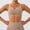 Khaki, variant on Women's Seamless Sports Bra with Wide Straps - Nylon Athletic Top for Yoga, Running, Gym Workouts, Fitness Training Black S