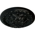 thumbnail image 3 of Ekena Millwork 11 3/8"OD x 2"P Acanthus Ceiling Medallion, Hand-Painted Jet Black, 3 of 7