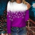 thumbnail image 2 of BLVB Merry Christmas Shirt for Women Crewneck Christmas Tree Graphic Sweatshirt Casual Vacation Long Sleeve Tees Tops, 2 of 5