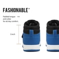 thumbnail image 4 of Dream Pairs Kids Boys & Girls Fashion High Top Sneaker Youth Fashion Basketball Shoes Freestyle-K Black/Royal/Blue Size 6, 4 of 5
