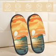 thumbnail image 2 of Balery Tropical Sunset Paradise Pantuflas de Casa de Felpa Silenciosas con Diseño Estampado, Zapatillas Cómodas Antideslizantes de Algodón para Interior-Medium, 2 of 8