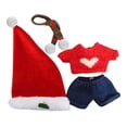 thumbnail image 3 of Conjunto de ropa para muñecas, disfraz para fiesta, regalo de invierno, decoración para muñecas de 17 cm Suéter de corazón, 3 of 9