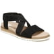 thumbnail image 1 of Dr. Scholl 'S Shoes Sandalia Plana Con Tiras Islander Para Mujer Microfibra Negra 6, 1 of 3