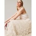 thumbnail image 4 of Womens Multilayer Ruffle Tulle Skirt Sweet Pleated Highs Waist Maxi Skirt Fairys Cake Dress Long Tutus Party Skirt Gifts, 4 of 8