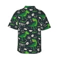 thumbnail image 3 of Goofa Dinosaur and Bone Hawaiian Shirt for Men, Unisex Summer Beach Casual Short Sleeve Button Down Shirts,Aloha Tropical Floral print shirt-Large, 3 of 9