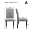 thumbnail image 3 of Juego de 2 Sillas de Comedor con Respaldo Curvo Ergonómico, Sillas de Cocina Modernas Tapizadas con Estructura de Madera, 3 of 8